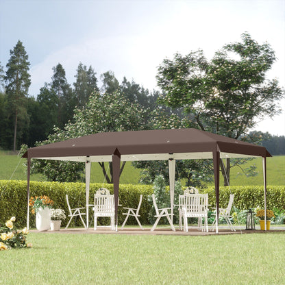Outsunny Heavy Duty Pop Up Canopy with Sturdy Frame, UV Fighting Roof, Carry Bag for Patio, Backyard, Beach, Garden