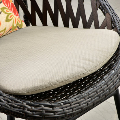 OVIOS 3-piece Patio Rocking Chair Bistro Set with Glass Coffee Table