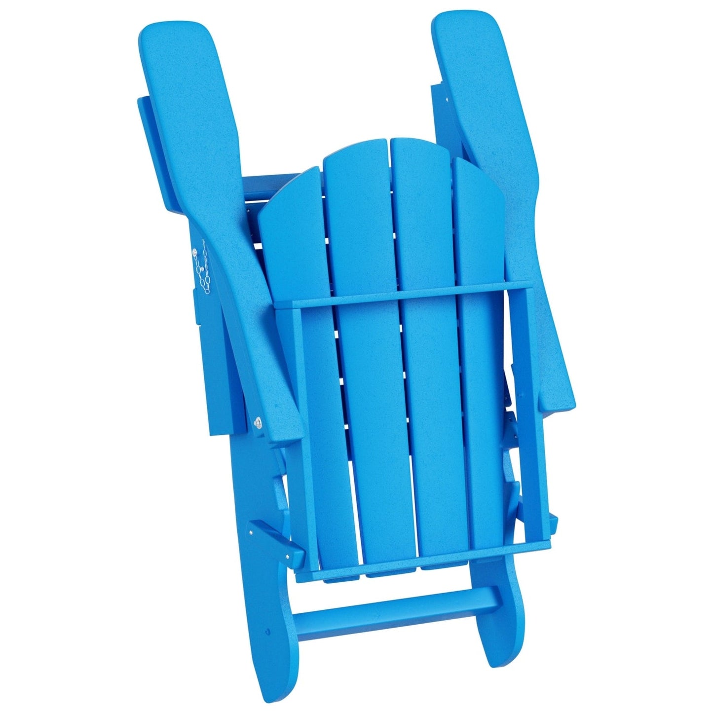 Polytrends Laguna Hdpe All Weather Outdoor Patio Foldable Adirondack Chair With Ottoman (2-Piece Set)