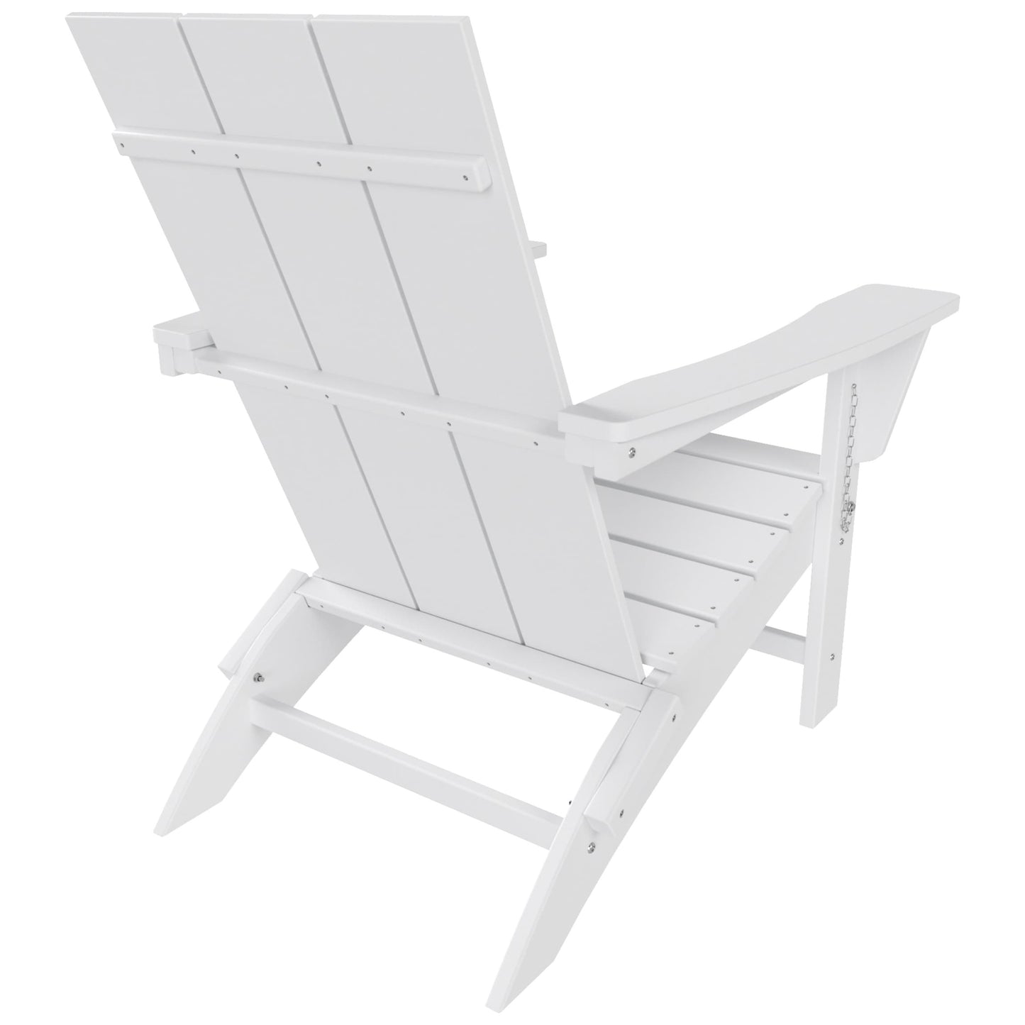 Polytrends Shoreside Modern Eco-Friendly All Weather Commercial-Residential Folding Adirondack Chair