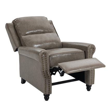 Manual Pushback Recliner Chairs with Nailhead Trim
