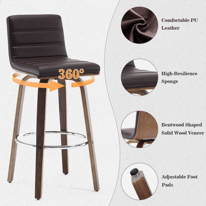 26/29 Faux Leather Swivel Bar/Counter Stools, Set of 2/3
