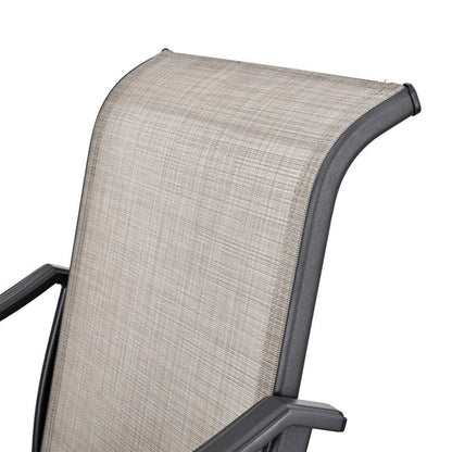 Patio Festival Outdoor Metal High Back Swivel Bar Chair (2-Pack)