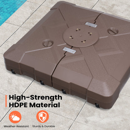 Pellebant 220 lbs Patio Cantilever Umbrella Base with Wheels - N/A