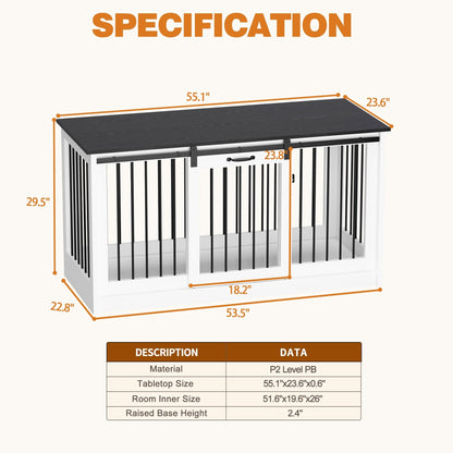 Pet Residence with Iron Tube Reinforcement Stylish & Sturdy Dog Crate