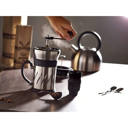 Peugeot 35257 Paris Press Coffee Mill/French Press Combination, Stainless Steel - 3 x 3 x 6 inches