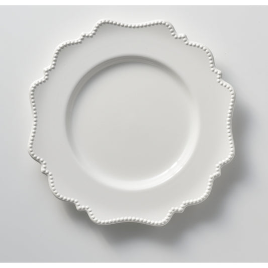 Red Vanilla Pinpoint White Dinner Plate 11 (Set of 6)