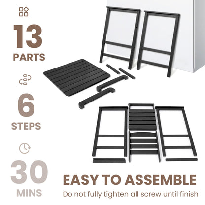 Plastic Tall adirondack Chair Set Of 3-Piece Patio Conversation Set