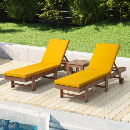 Polytrends Fading Free All Weather Outdoor Patio Chaise Lounge Cushions - (Set of 2)