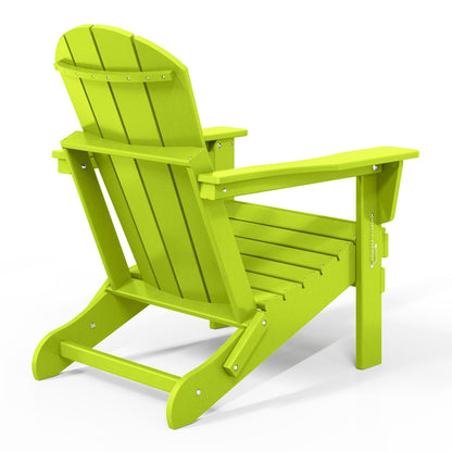 Polytrends Laguna Fade Resistant All Weather Outdoor Patio Folding Adirondack Chair