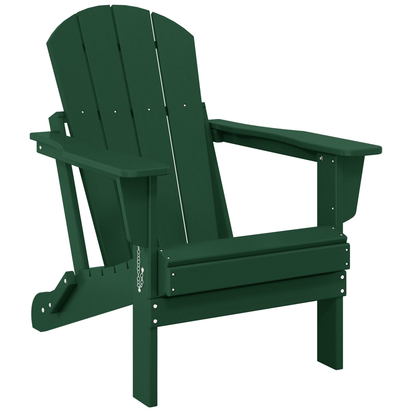 Polytrends Laguna Fade Resistant All Weather Outdoor Patio Folding Adirondack Chair