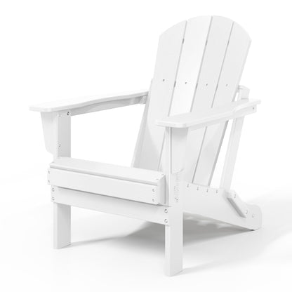 Polytrends Laguna Fade Resistant All Weather Outdoor Patio Folding Adirondack Chair