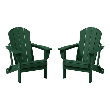 Polytrends Laguna Weather Resistant Outdoor Patio Folding Adirondack Chairs (Set of 2)