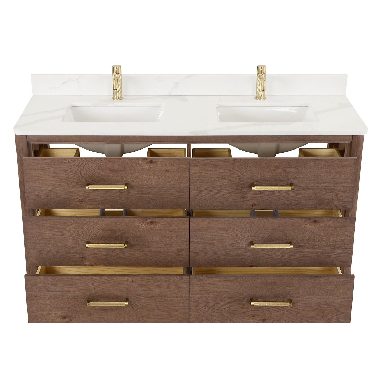 Porto Bath Vanity with White Quartz Stone Top without Mirror