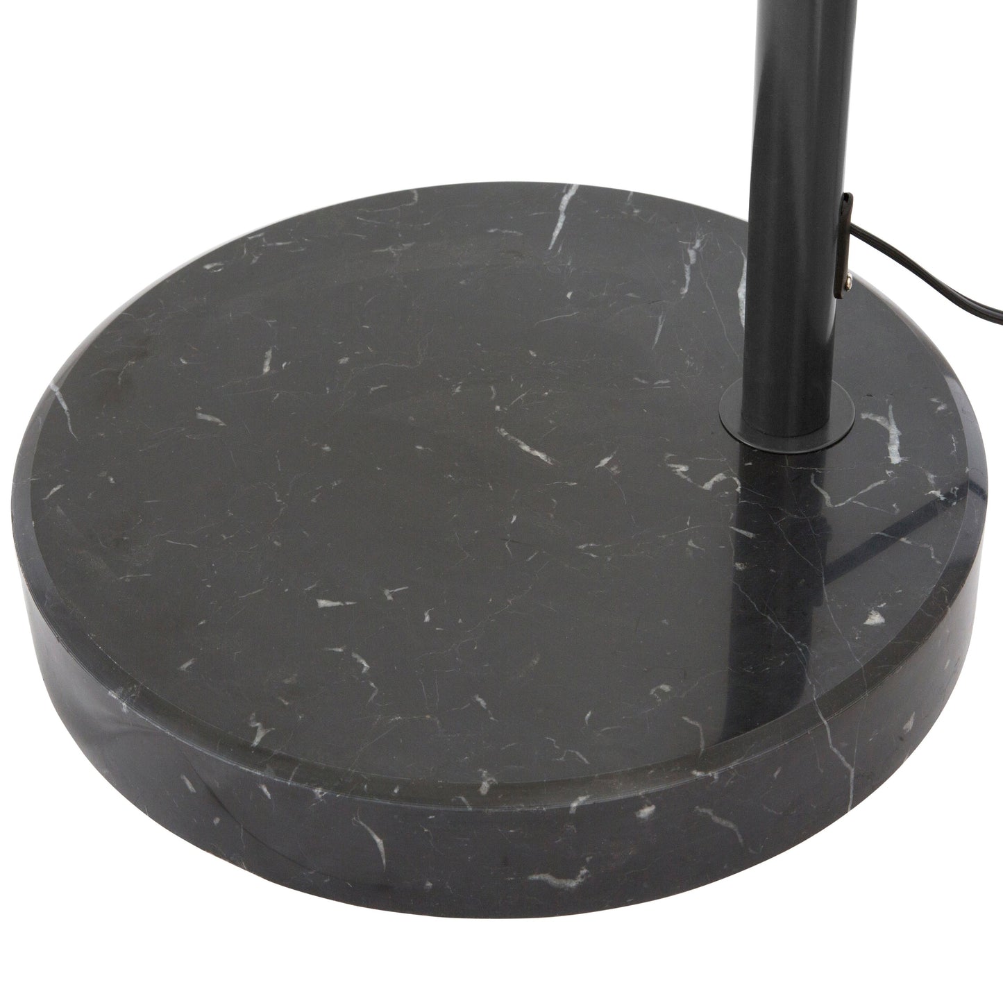 Q-Max 81 Steel Adjustable Arching Floor Lamp With Extra Large Shade and Marble Base