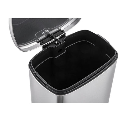 Qualiazero 13.2 GAL plus TWO 1.3 GAL Rectangular Step Can Trash Cans - Family Combo