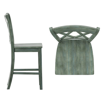 Ronda Double X-Back Counter Height Chairs (Set of 2)