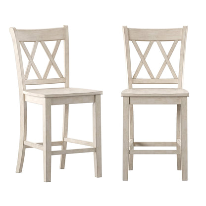 Ronda Double X-Back Counter Height Chairs (Set of 2)