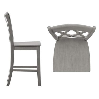 Ronda Double X-Back Counter Height Chairs (Set of 2)