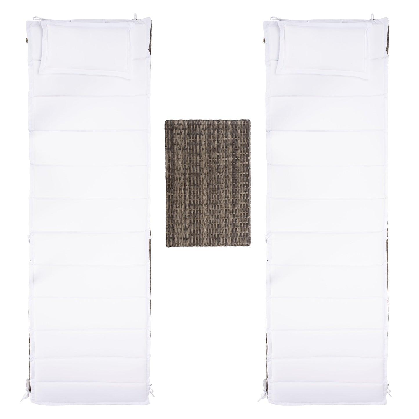 SAFAVIEH Outdoor Blaguna 3-Piece Sun Lounger Set - 83Wx20Dx24H