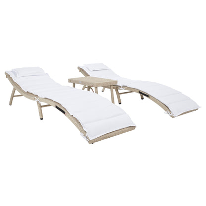 SAFAVIEH Outdoor Blaguna 3-Piece Sun Lounger Set - 83Wx20Dx24H