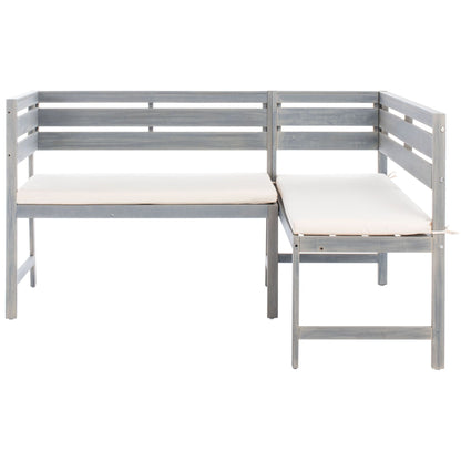 SAFAVIEH Outdoor Kenna 3-Piece Balcony Corner Lounge Set - 39Wx19Dx33H