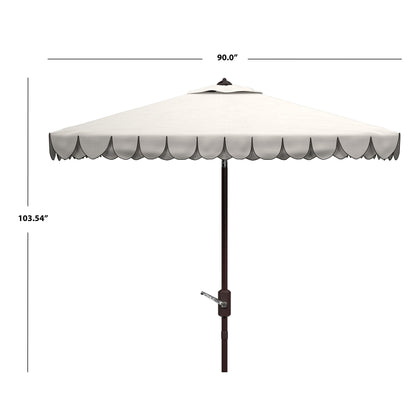 SAFAVIEH Outdoor Naima Valance 7.5 Ft Square Umbrella