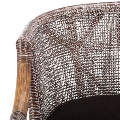 SAFAVIEH Virona Rattan 30-inch Bar Stool - 22.3 W x 20.5 L x 39 H - 22Wx21Dx39H