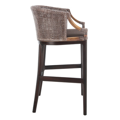 SAFAVIEH Virona Rattan 30-inch Bar Stool - 22.3 W x 20.5 L x 39 H - 22Wx21Dx39H