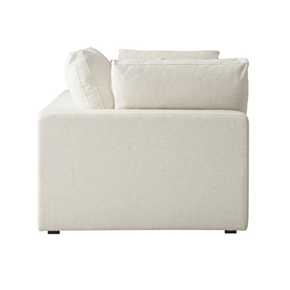 Lutyens Beige Linen Blend Modular Sofa, 2-Piece