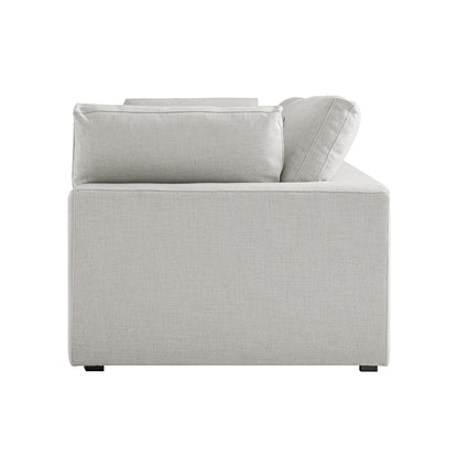 Lutyens Light Grey Linen Blend Modular Sofa, 3-Piece