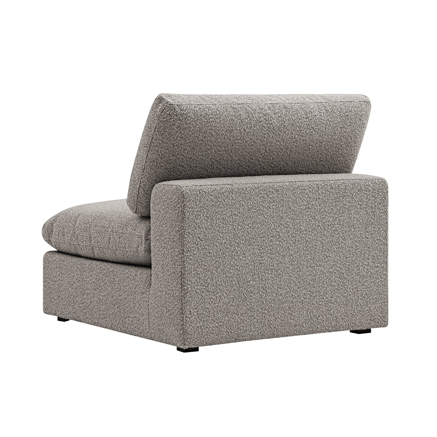 Lutyens Taupe Boucle Modular Sofa, Armless Seat