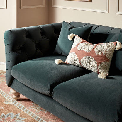 Ashby Chesterfield 2-Seater Sofa, Aegean Blue Velvet
