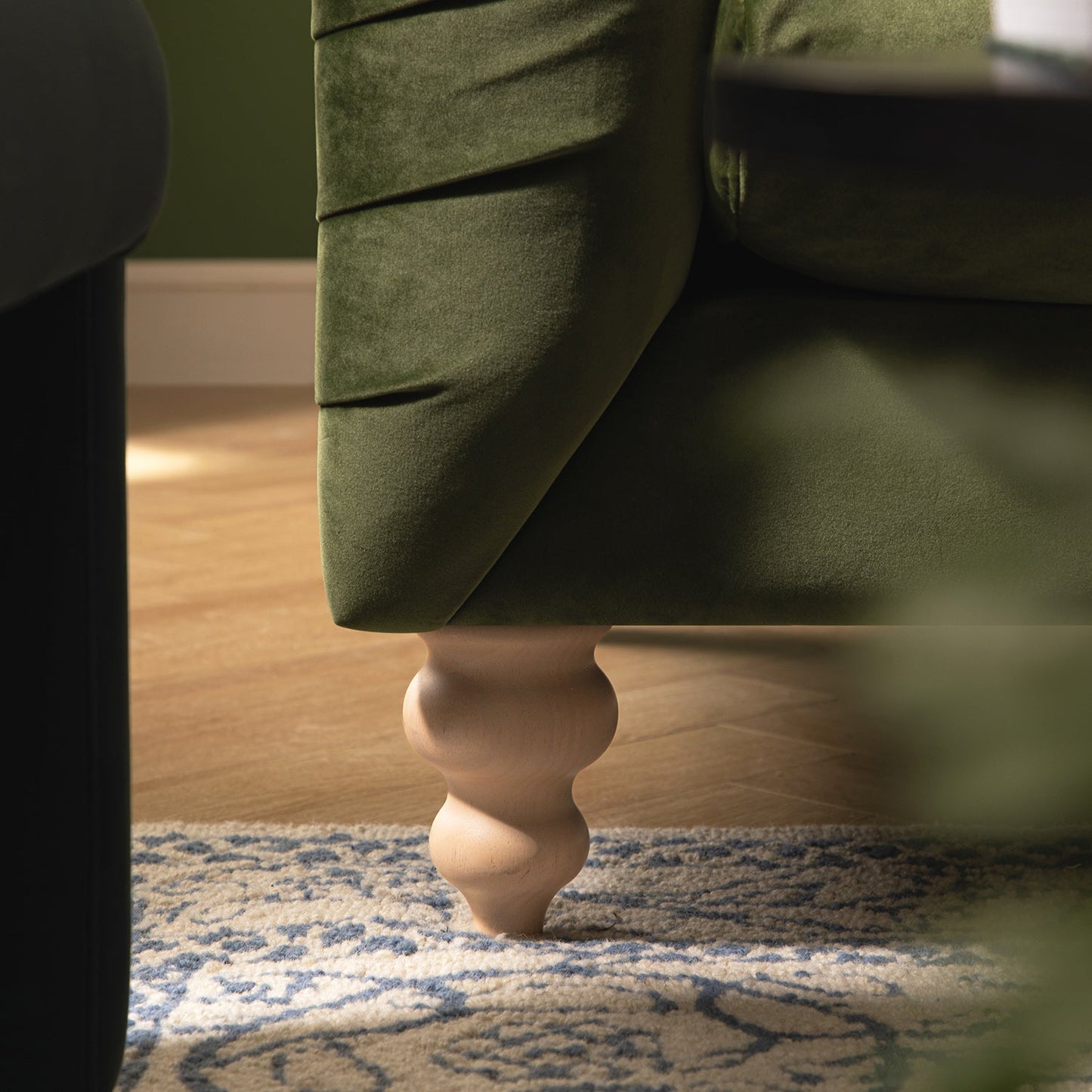 Ashby Chesterfield 2-Seater Sofa, Fern Green Velvet