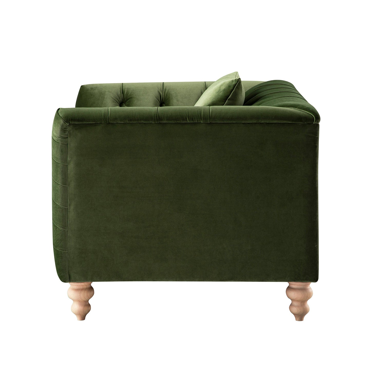 Ashby Chesterfield Loveseat, Fern Green Velvet
