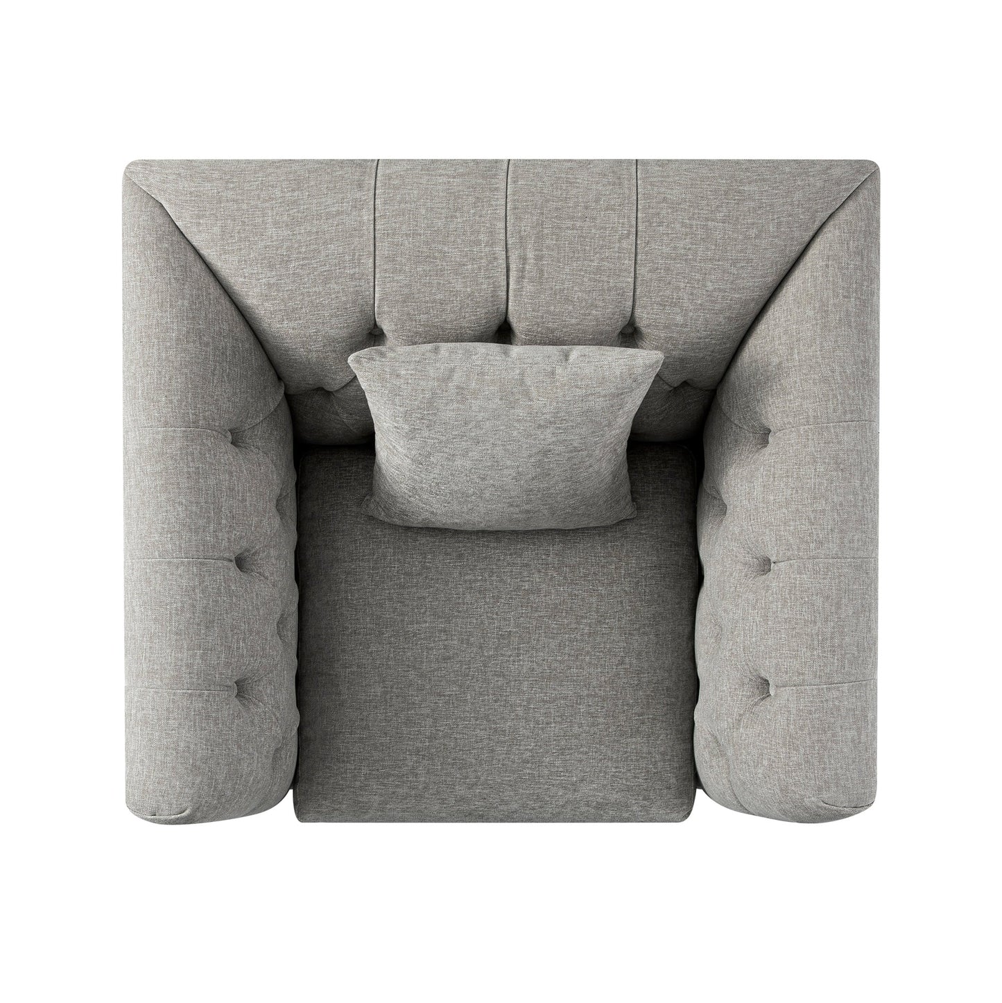 Ashby Chesterfield Armchair, Mist Grey Chenille