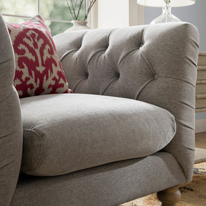 Ashby Chesterfield Armchair, Mist Grey Chenille