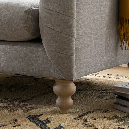 Ashby Chesterfield Armchair, Mist Grey Chenille