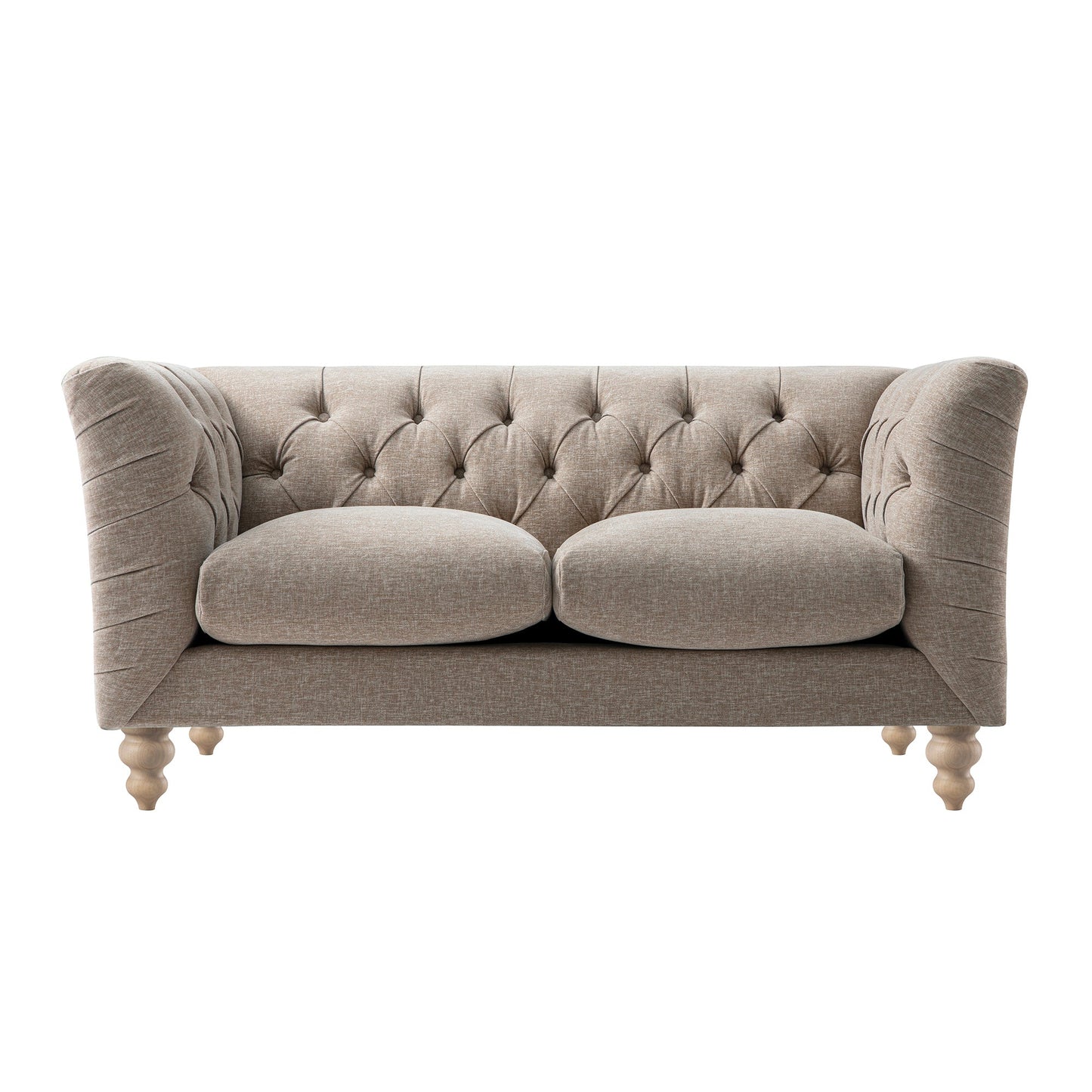 Ashby Chesterfield 2-Seater Sofa, Taupe Chenille