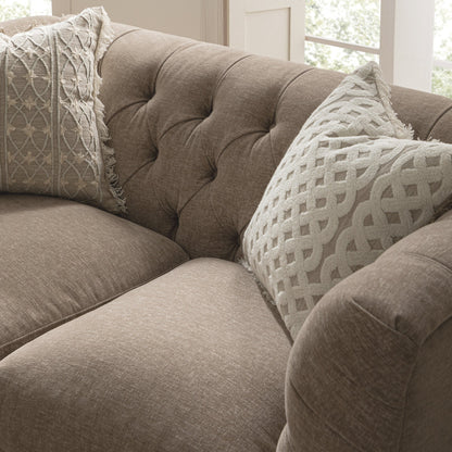 Ashby Chesterfield 2-Seater Sofa, Taupe Chenille