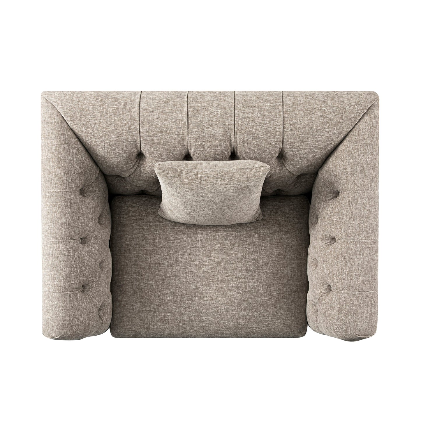 Ashby Chesterfield Loveseat, Taupe Chenille