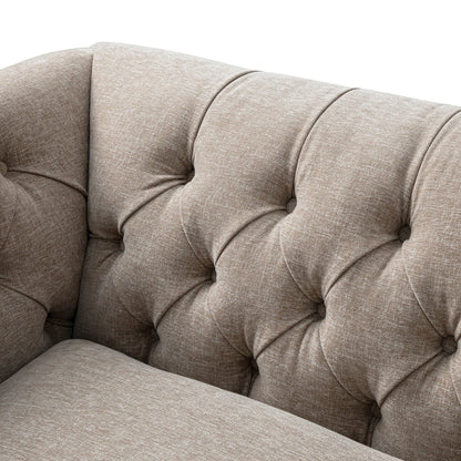 Ashby Chesterfield Loveseat, Taupe Chenille