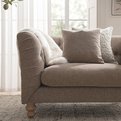 Ashby Chesterfield Loveseat, Taupe Chenille
