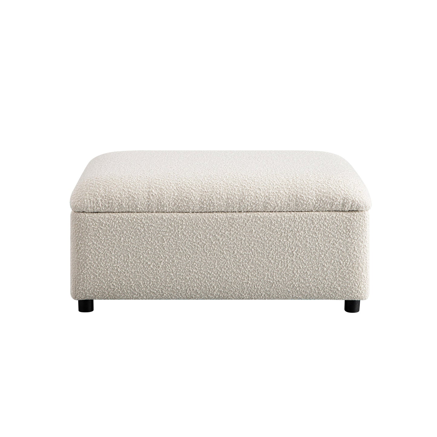 Magda Fold-Out Single Bed in an Ottoman, Beige Boucle