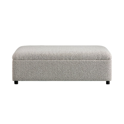 Magda Fold-Out Small Double Bed in an Ottoman, Mist Grey Boucle