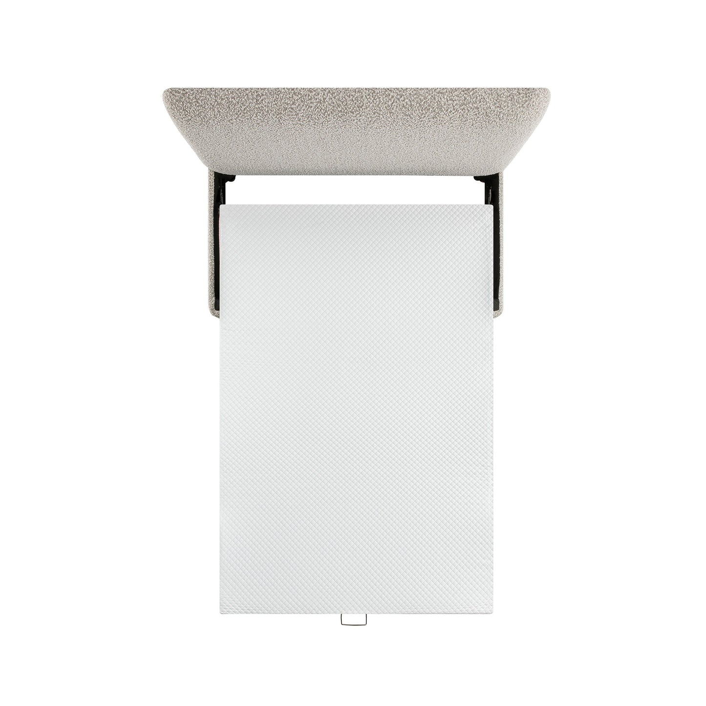 Magda Fold-Out Small Double Bed in an Ottoman, Mist Grey Boucle