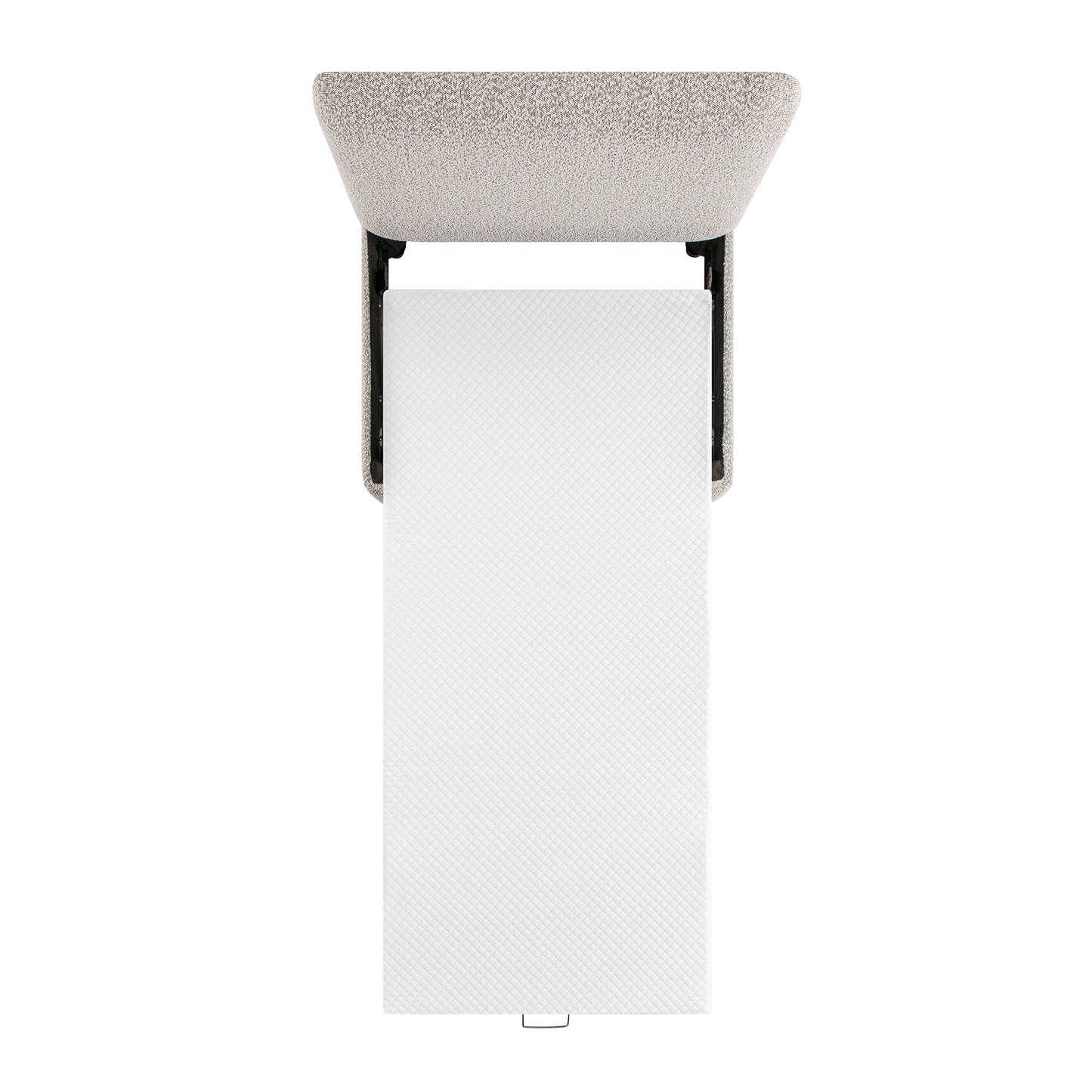 Magda Fold-Out Single Bed in an Ottoman, Mist Grey Boucle