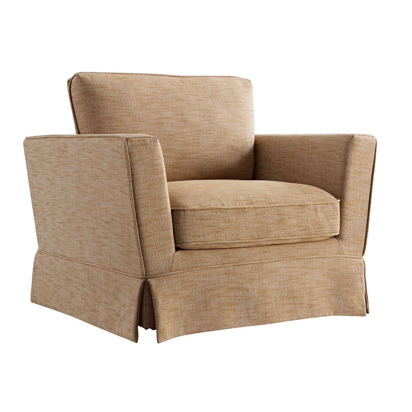 Fitz Skirted Armchair, Apricot Linen Blend