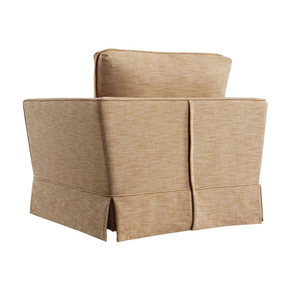 Fitz Skirted Armchair, Apricot Linen Blend