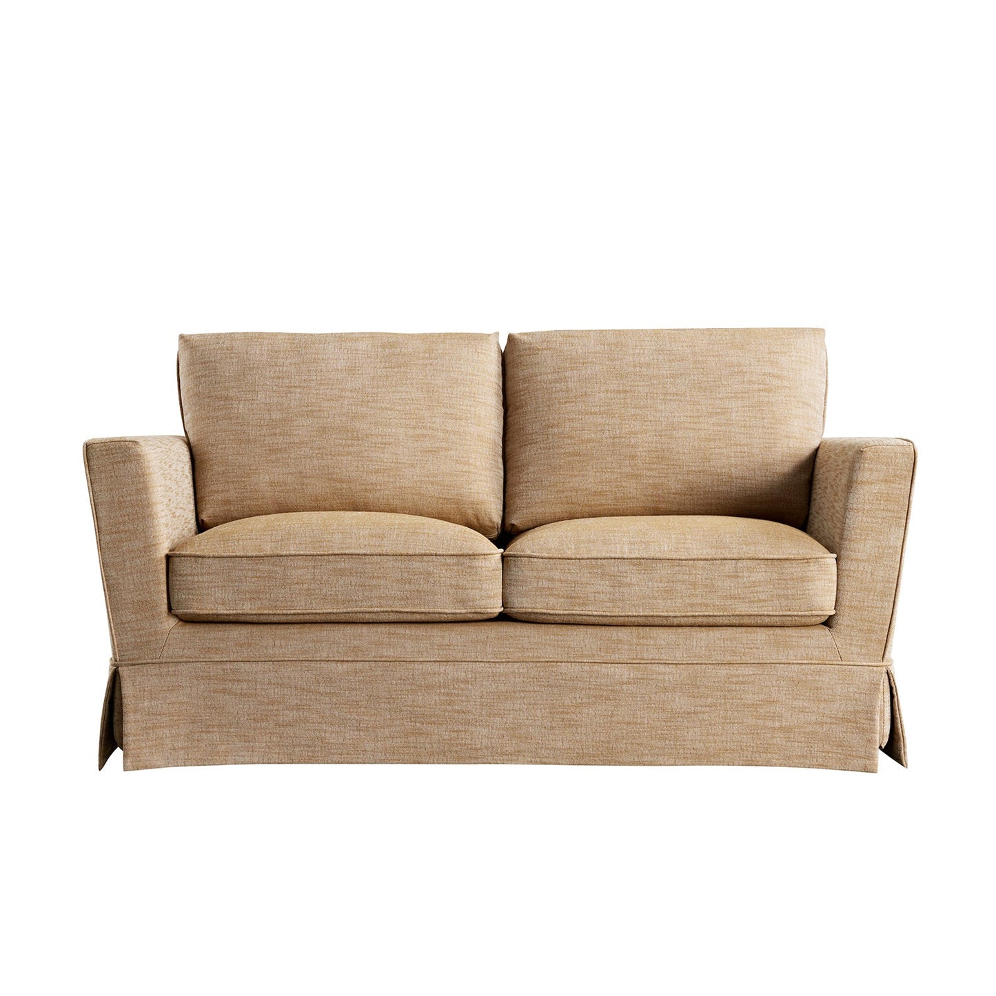 Fitz Skirted 2-Seater Sofa, Apricot Linen Blend